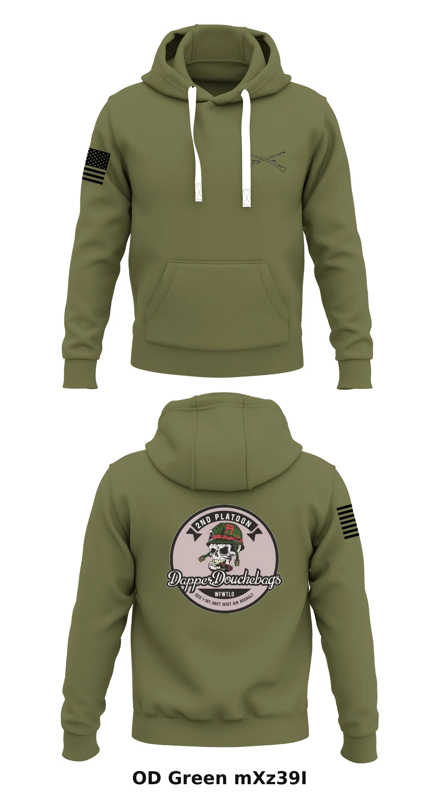 D Co, 1-187 3BCT  Store 1  Core Men's Hooded Performance Sweatshirt - mXz39I