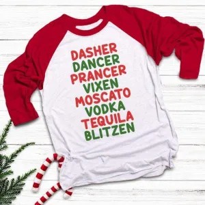 Dasher Dancer Blitzen Raglan