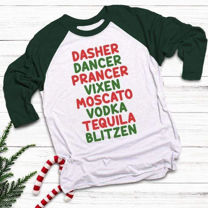 Dasher Dancer Blitzen Raglan