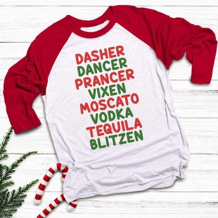 Dasher Dancer Blitzen Raglan