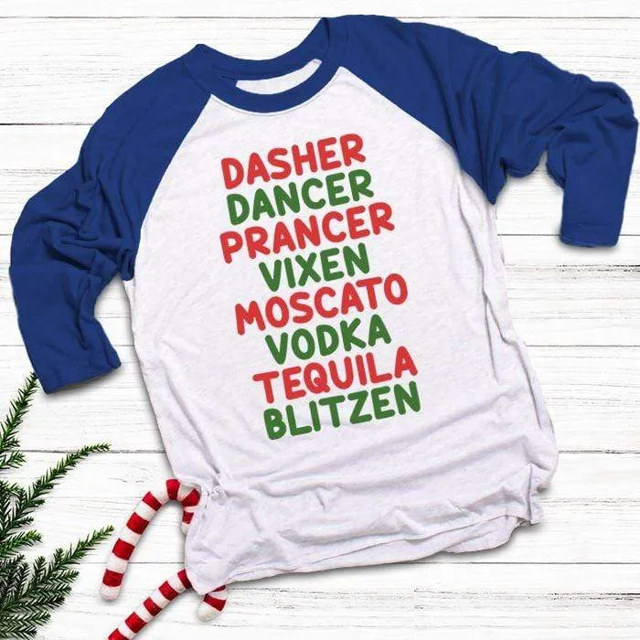 Dasher Dancer Blitzen Raglan