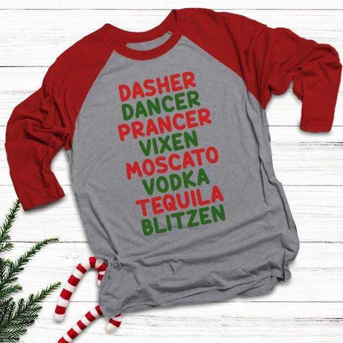 Dasher Dancer Blitzen Raglan