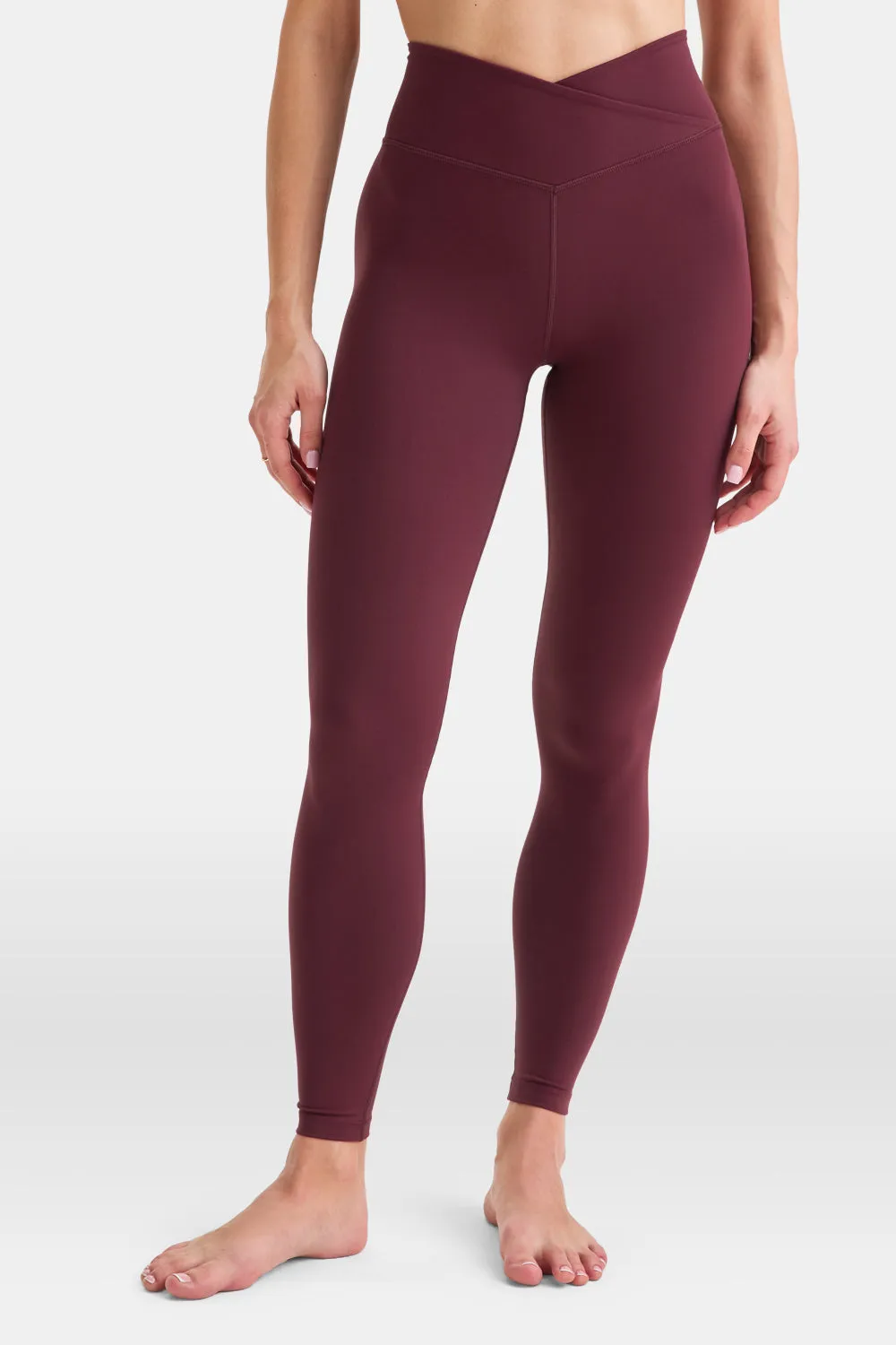 DAYFLEX WRAP HIGH WAISTED LEGGING - BURGUNDY
