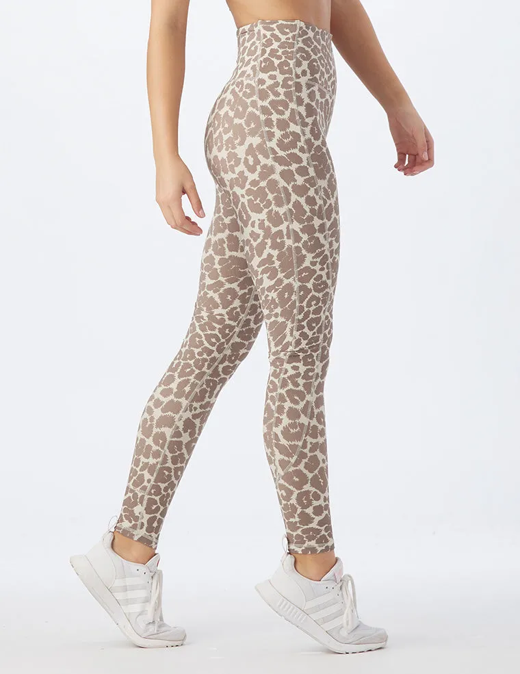 Directional Legging: Oatmilk Leopard