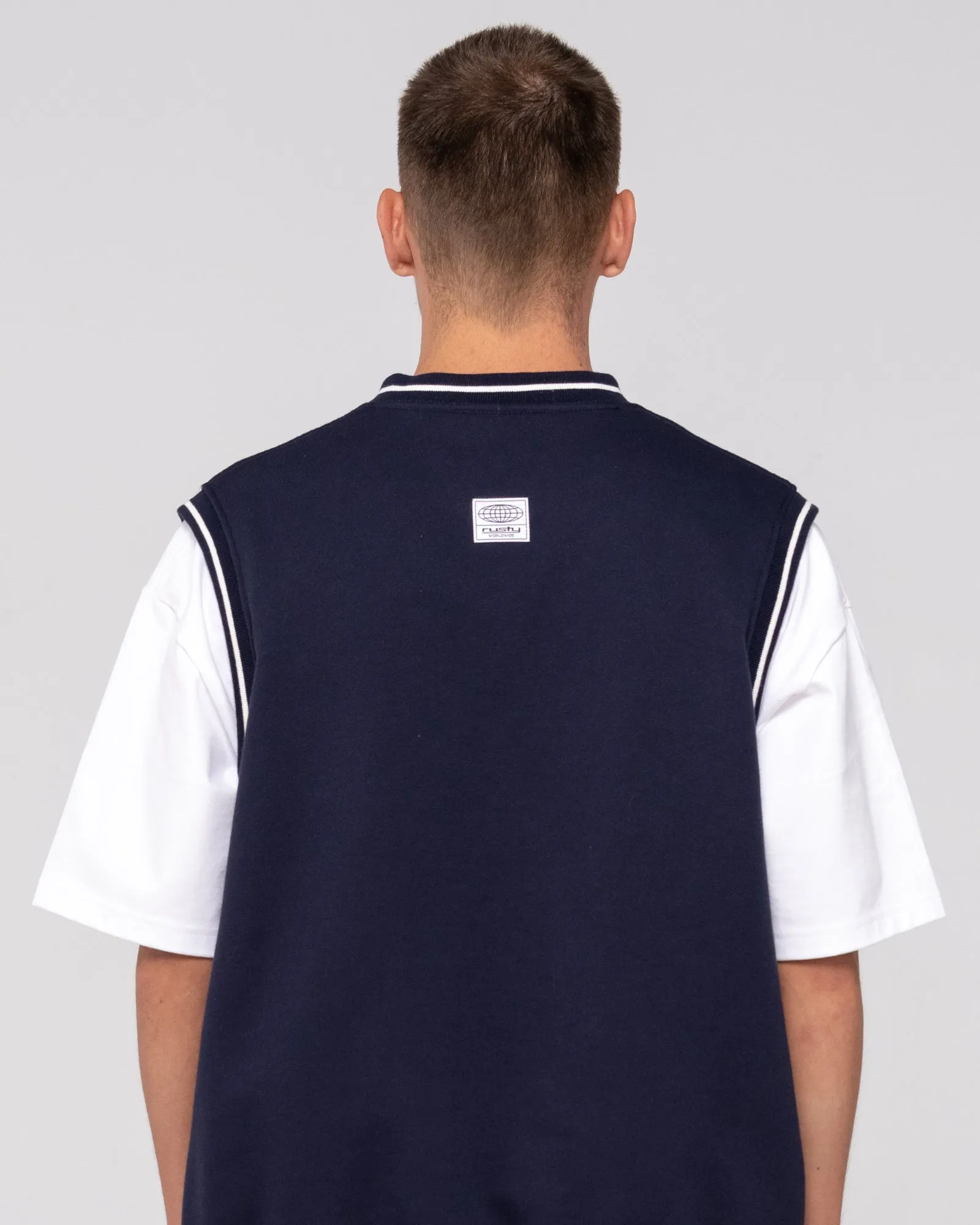 Drop Top V Neck Fleece Vest