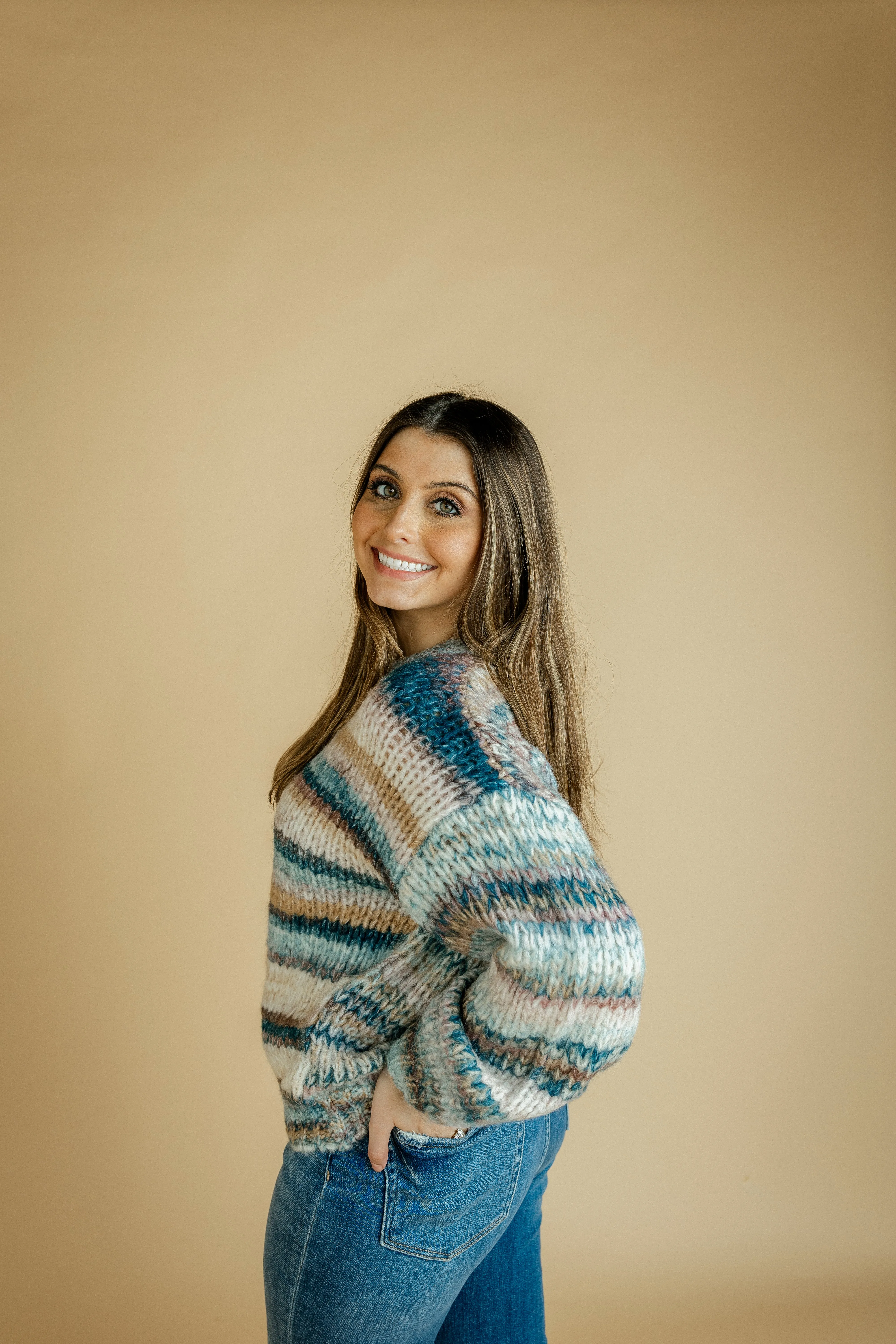 Duck Blue Knitted Sweater