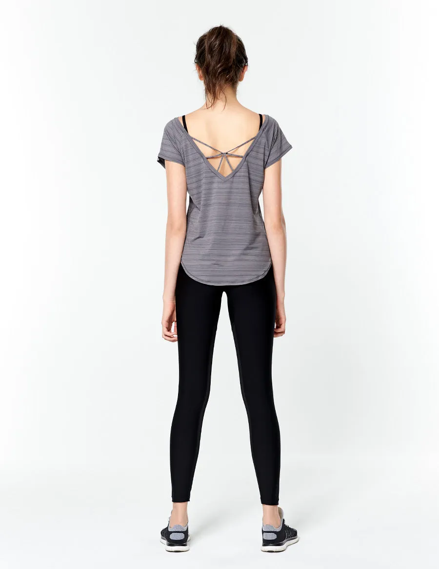 easyoga LESPIRO Groovon's Inwards Gym Tights - L1 Black