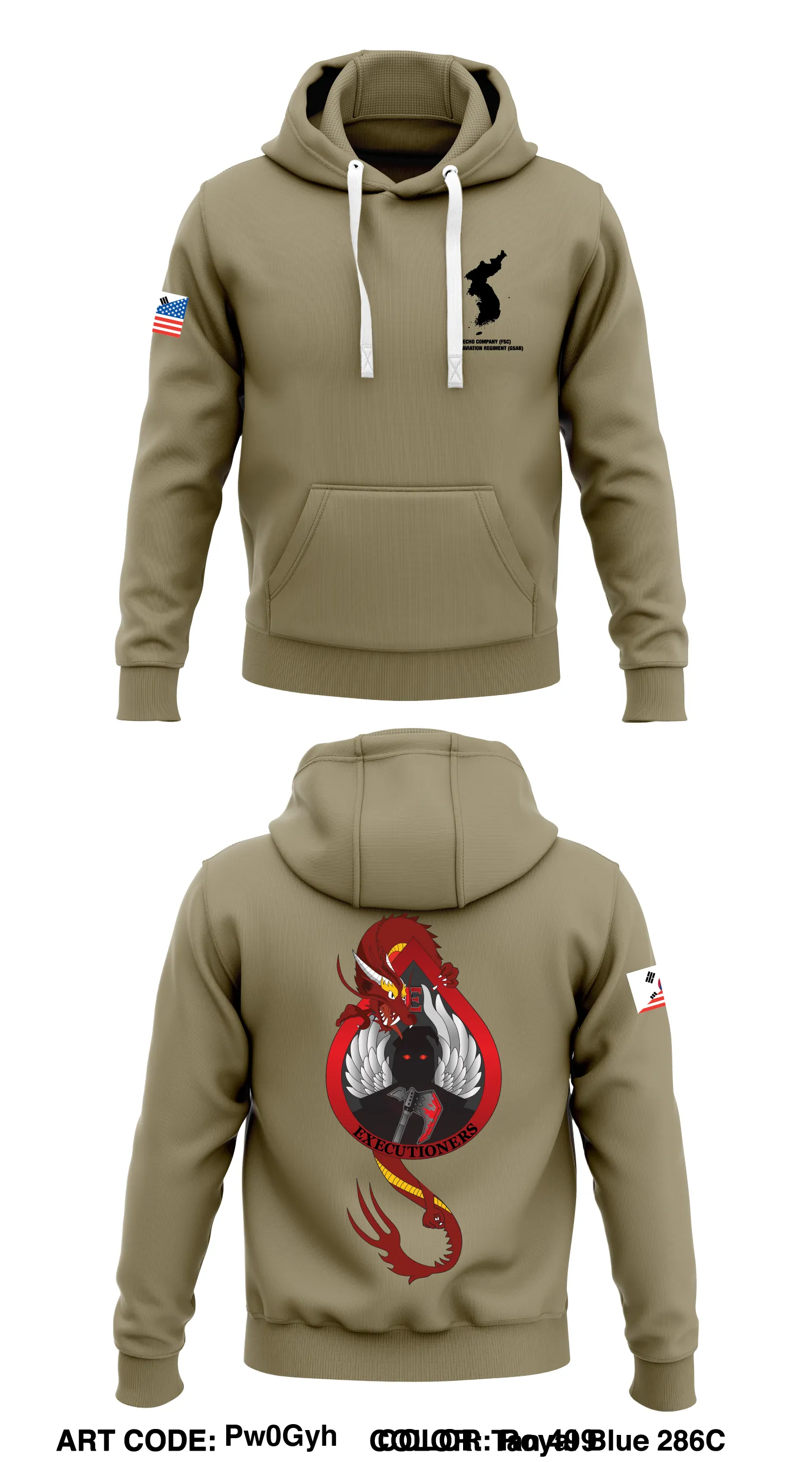 Echo Company (FSC), 3-2D Aviation Regiment (GSAB) Store 1  Core Men's Hooded Performance Sweatshirt - Pw0Gyh
