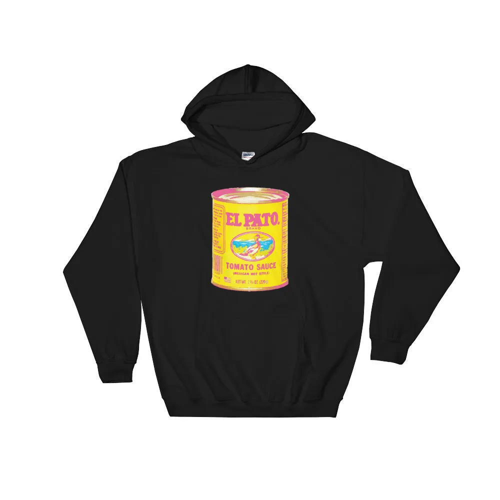 El Pato Hot Sauce Alternative White Hooded Sweatshirt