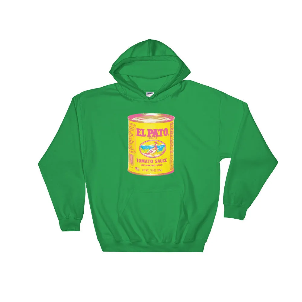 El Pato Hot Sauce Alternative White Hooded Sweatshirt