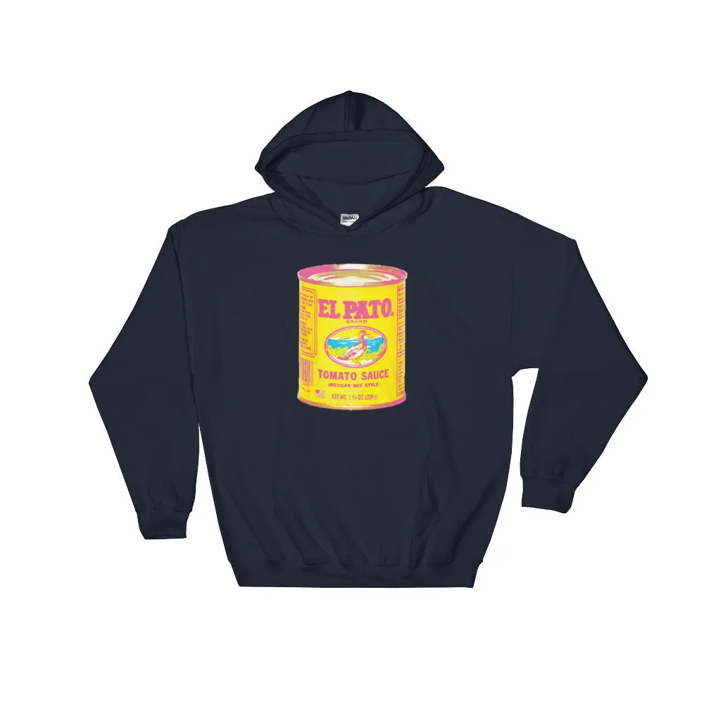 El Pato Hot Sauce Alternative White Hooded Sweatshirt