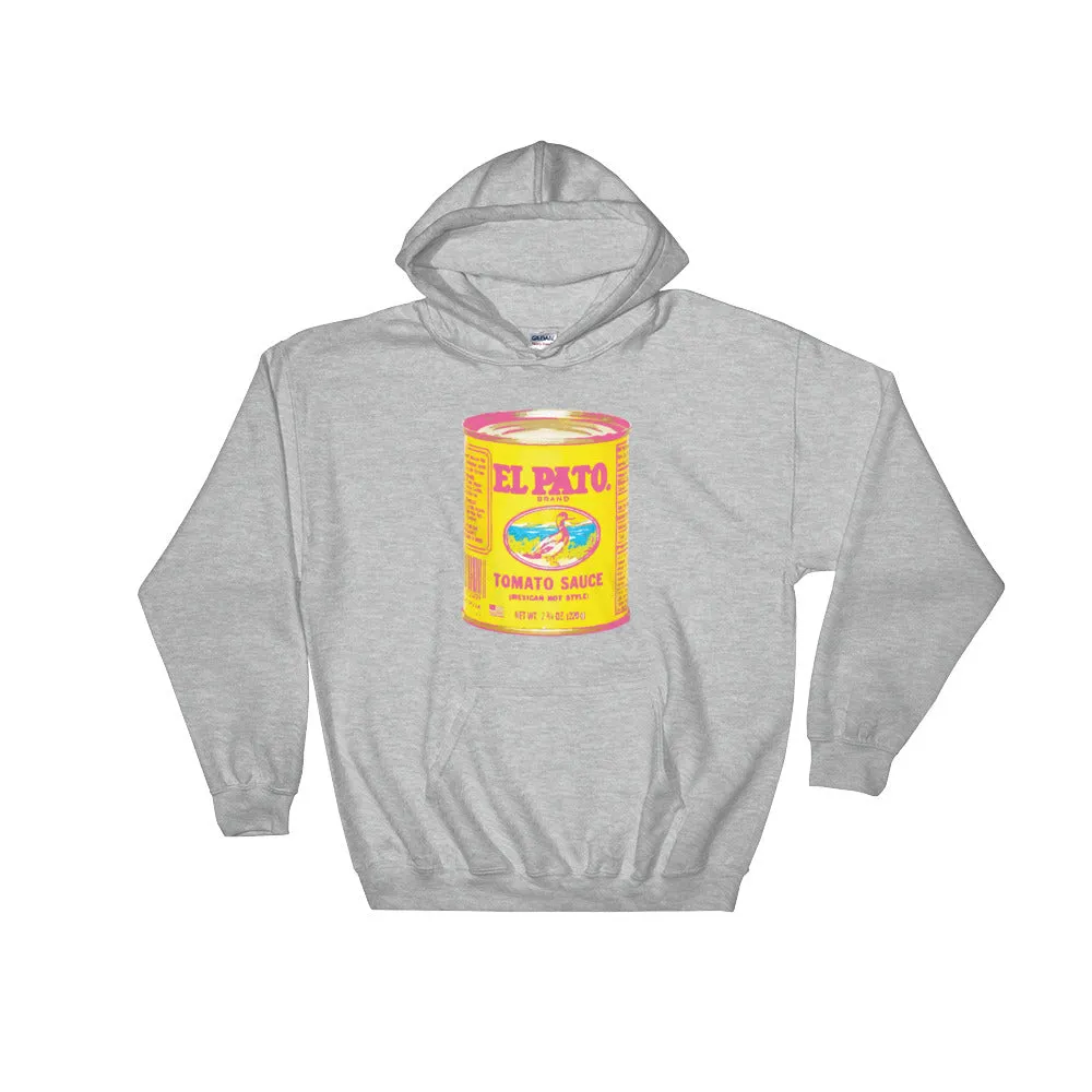 El Pato Hot Sauce Alternative White Hooded Sweatshirt