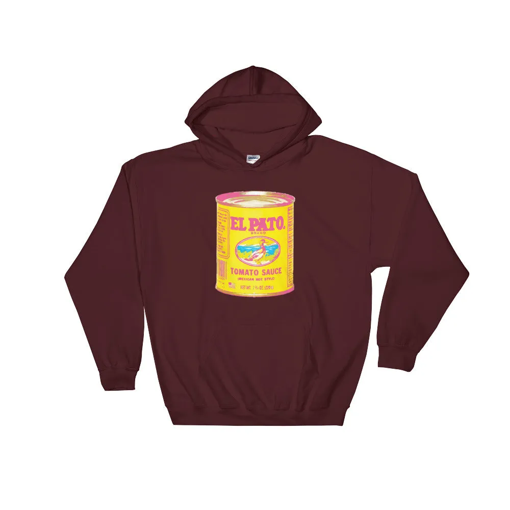 El Pato Hot Sauce Alternative White Hooded Sweatshirt