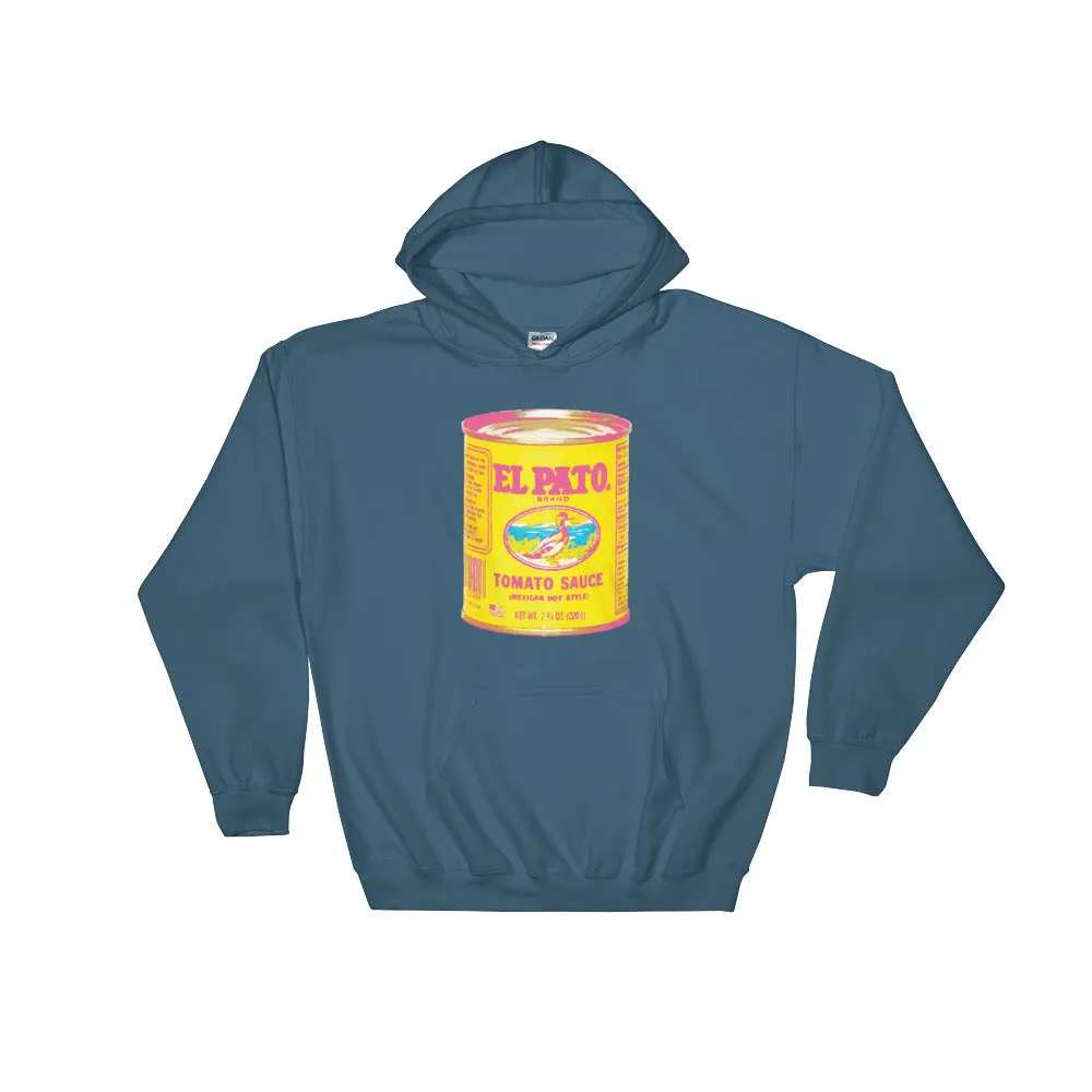 El Pato Hot Sauce Alternative White Hooded Sweatshirt
