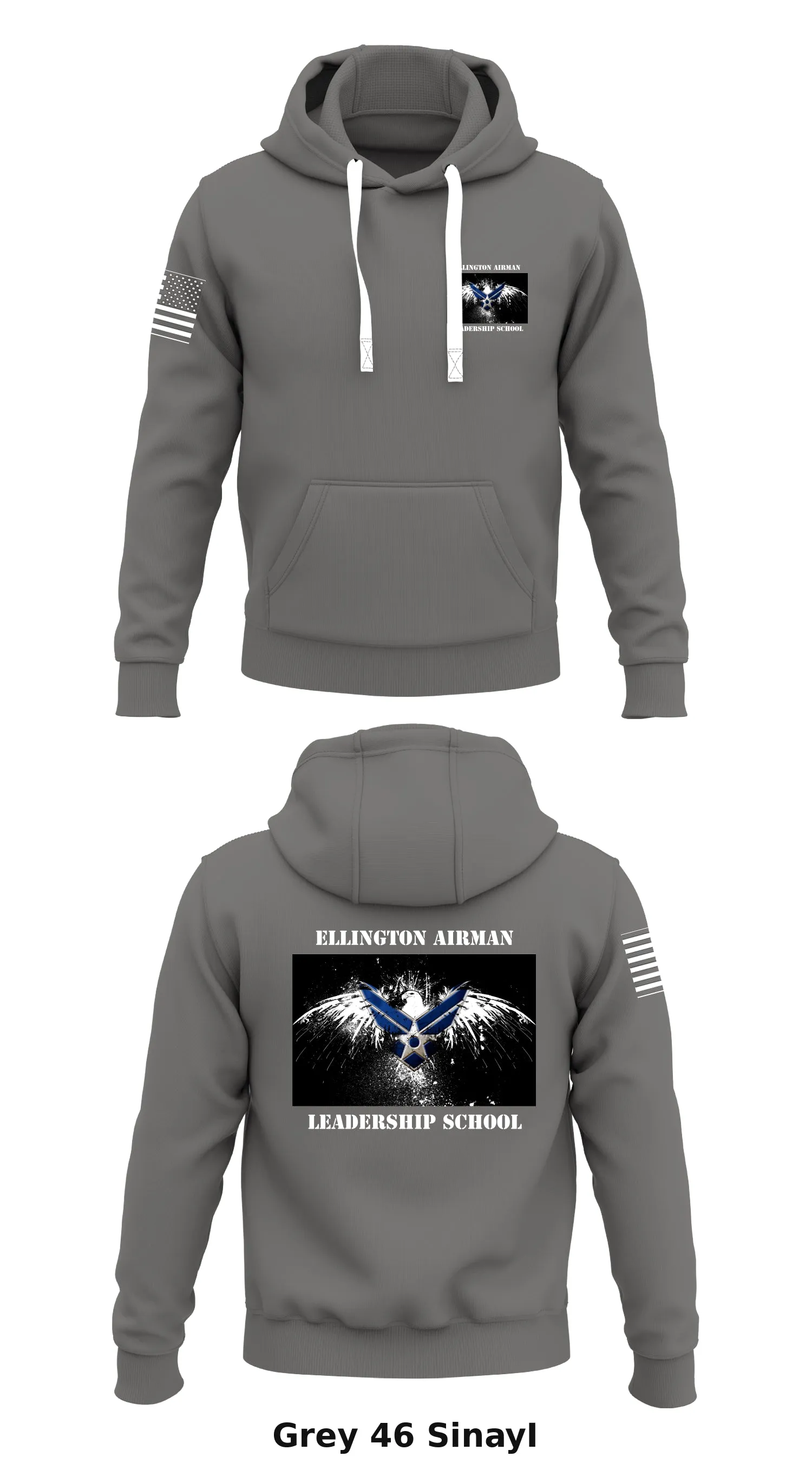 Ellington Airman Leadership School  Store 1  Core Men's Hooded Performance Sweatshirt - SinayI