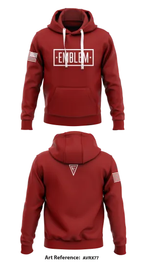 Emblem Team Store 1  Core Men's Hooded Performance Sweatshirt - AvrX77