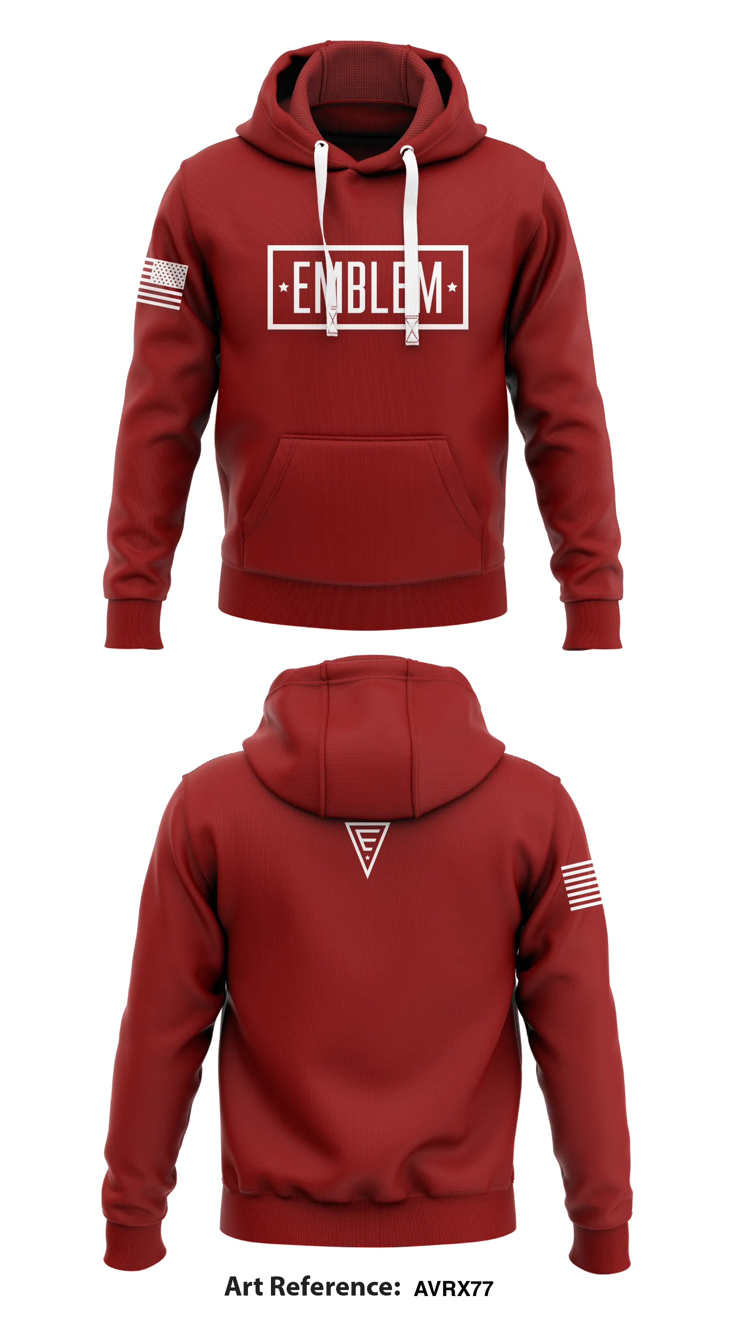 Emblem Team Store 1  Core Men's Hooded Performance Sweatshirt - AvrX77