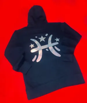 Fallon Aurielle Unisex Signature Pisces Zodiac Hoodie (Black & Holographic)