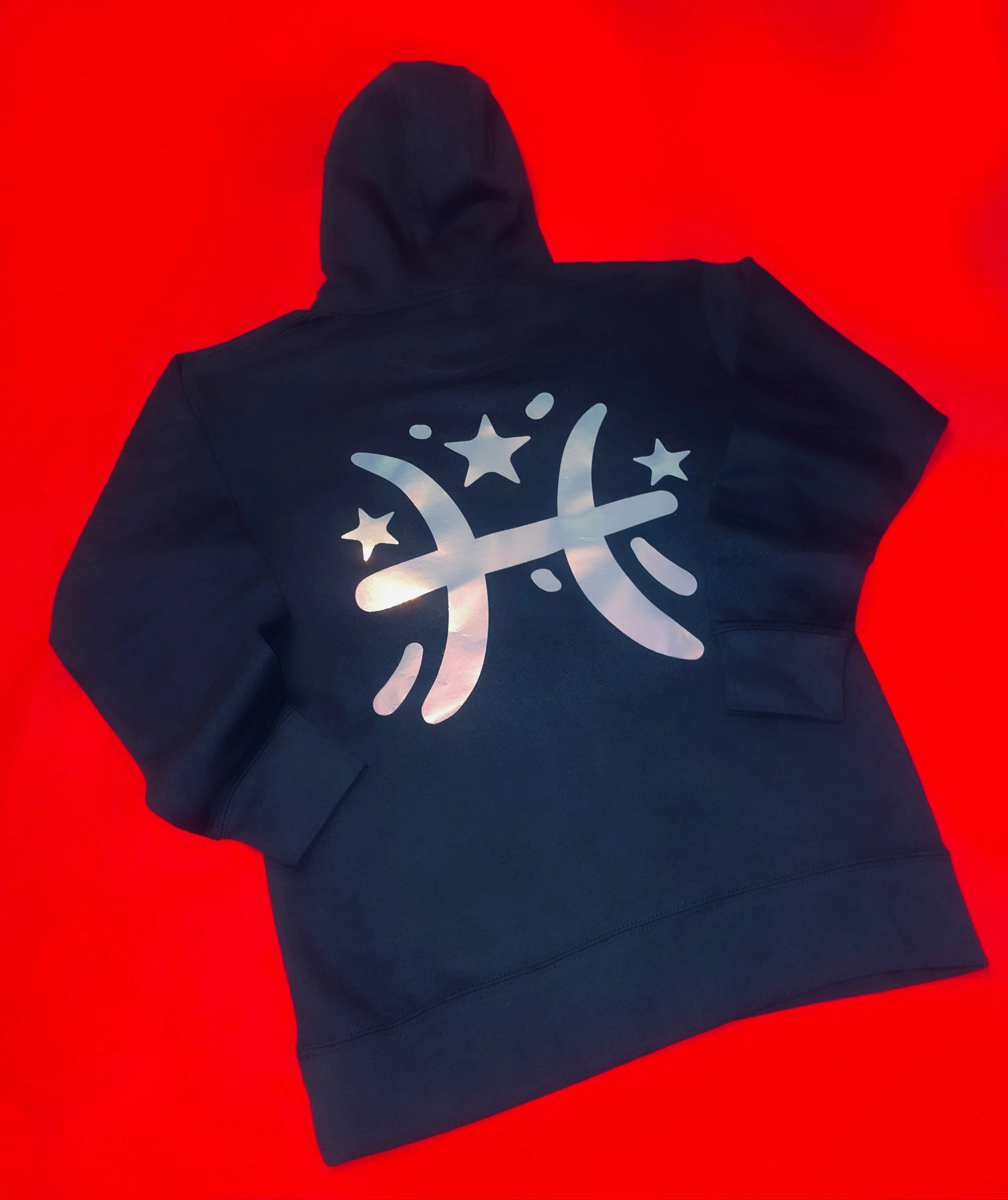 Fallon Aurielle Unisex Signature Pisces Zodiac Hoodie (Black & Holographic)