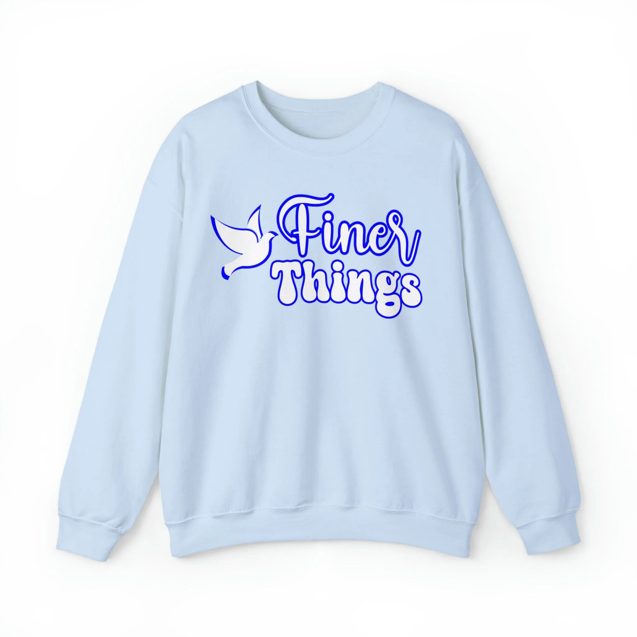 Finer Things Blue and White Crewneck Sweatshirt