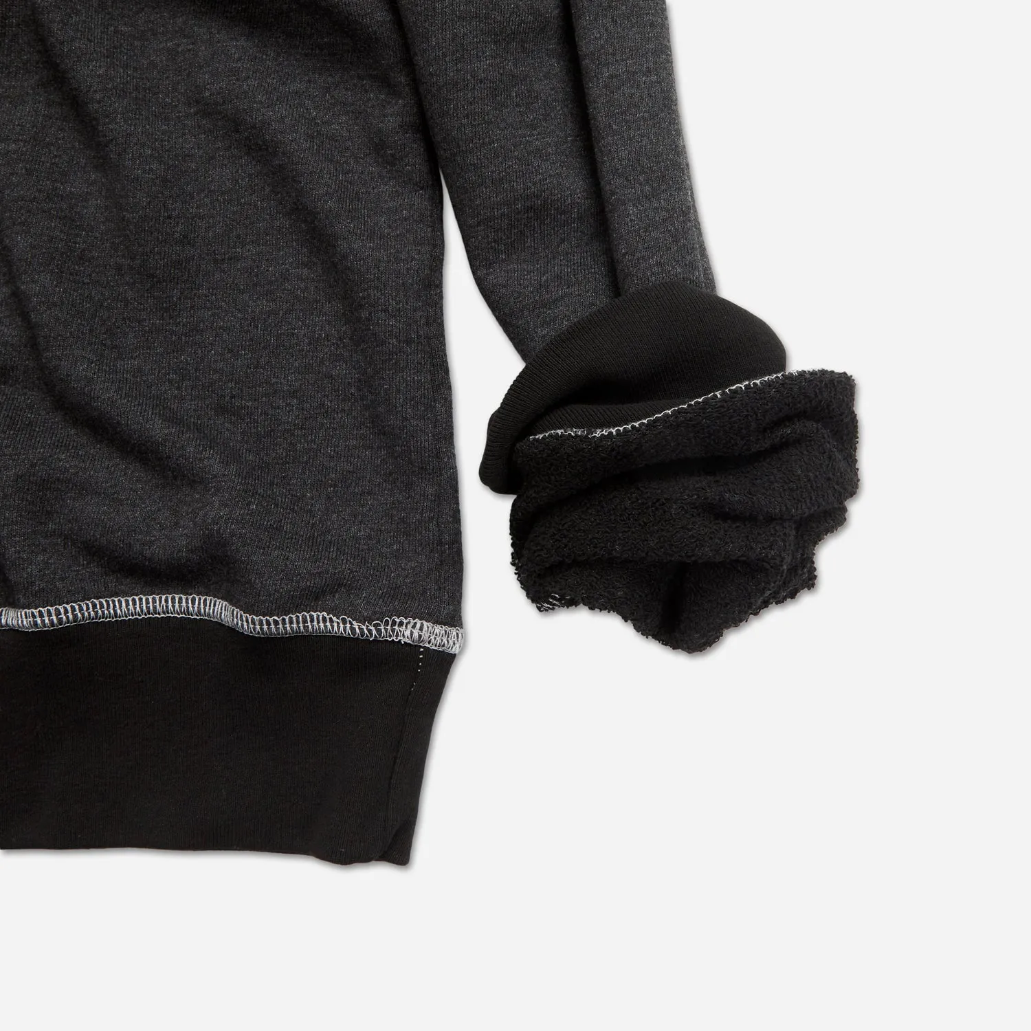 French Terry Vintage Soft Crewneck Sweatshirt - Charcoal Heather