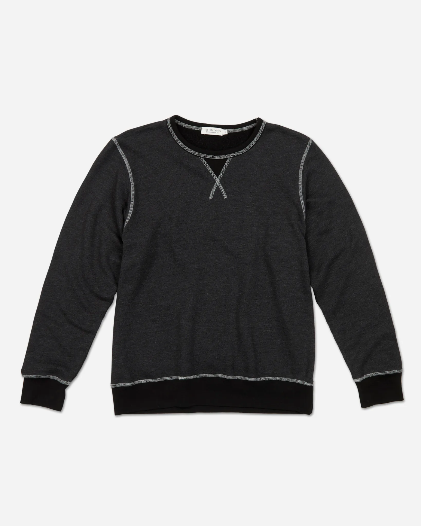 French Terry Vintage Soft Crewneck Sweatshirt - Charcoal Heather