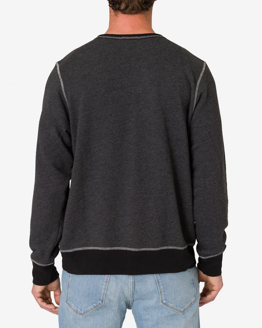 French Terry Vintage Soft Crewneck Sweatshirt - Charcoal Heather