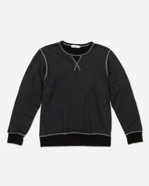 French Terry Vintage Soft Crewneck Sweatshirt - Charcoal Heather