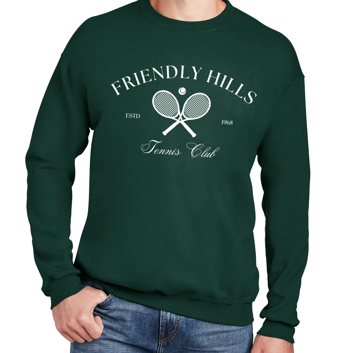 Friendly Hills Tennis Club - Relaxed Crewneck Sweatshirt - Unisex