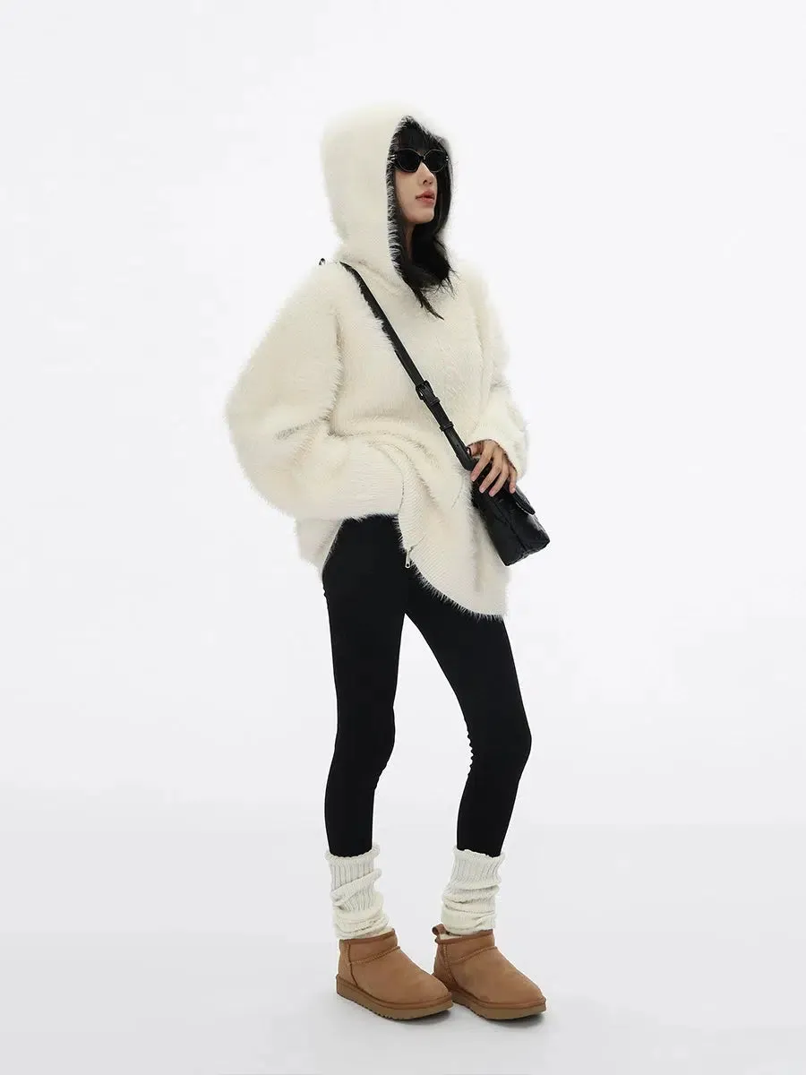Fuzzy Hooded Sweatshirt