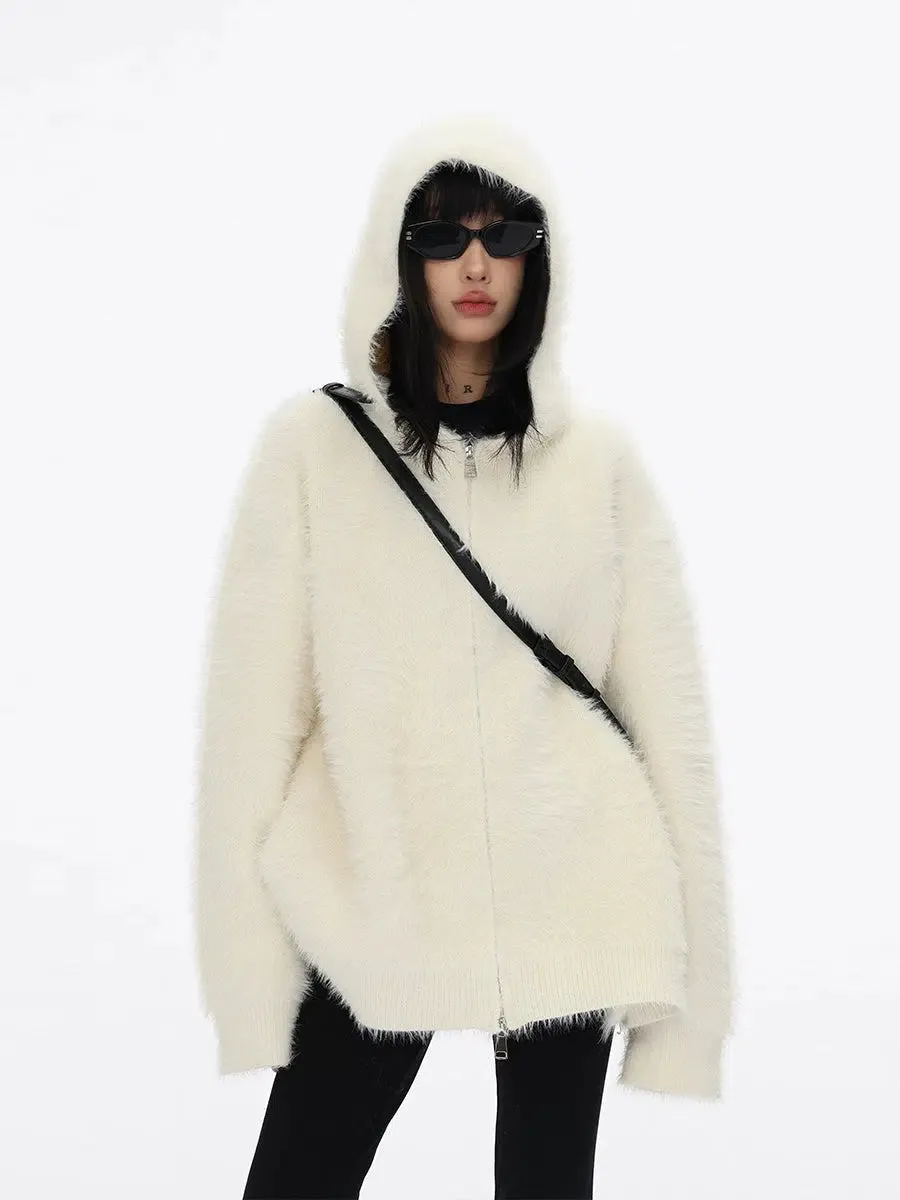 Fuzzy Hooded Sweatshirt