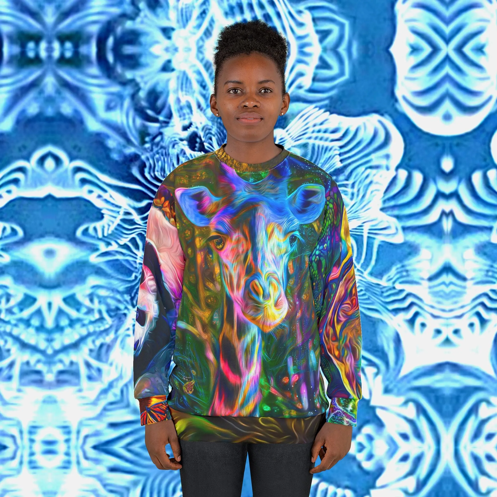 Galaxy Frog Cosmic Wildlife Sweatshirt (AOP)