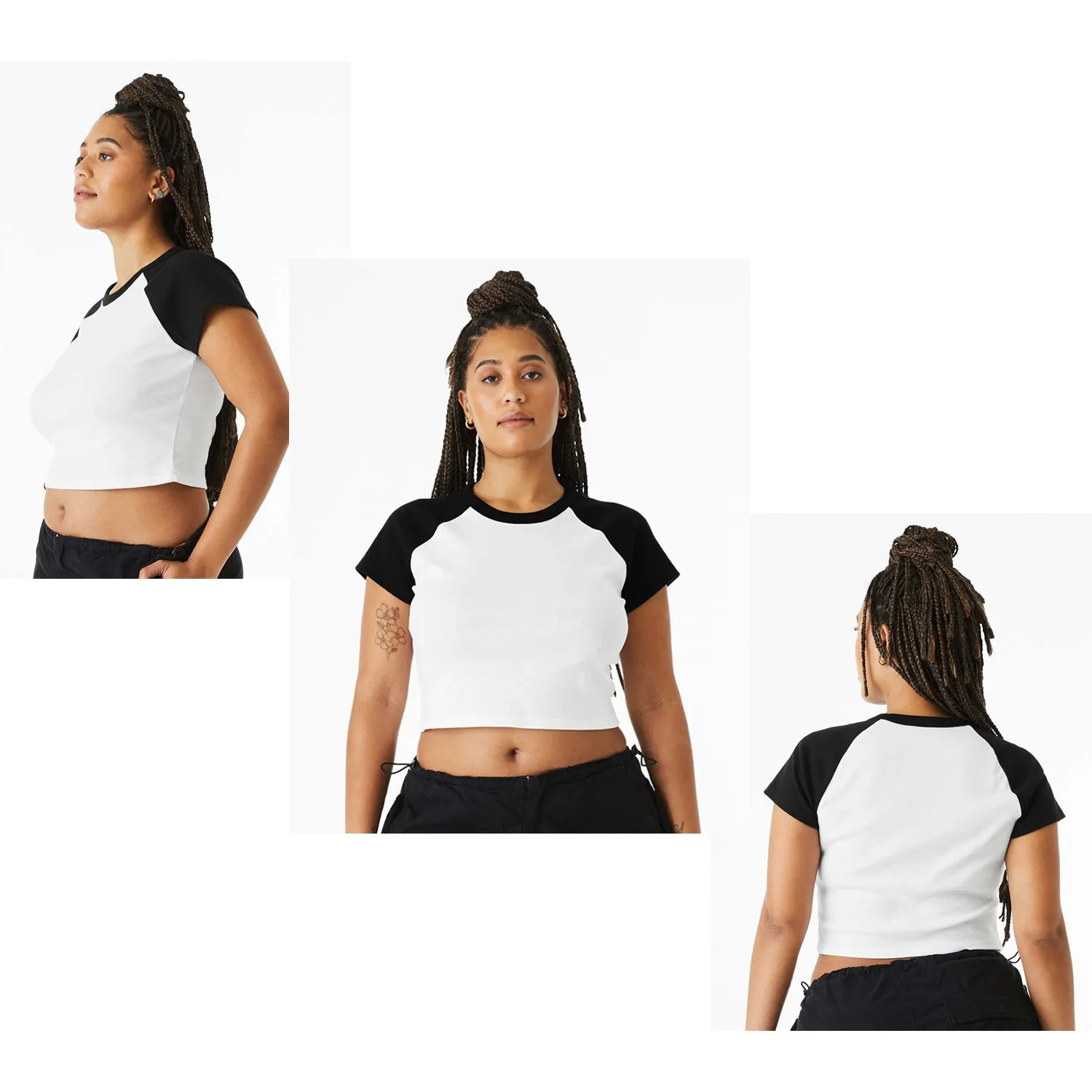 Gamma Phi Beta Short Sleeve Crop Raglan