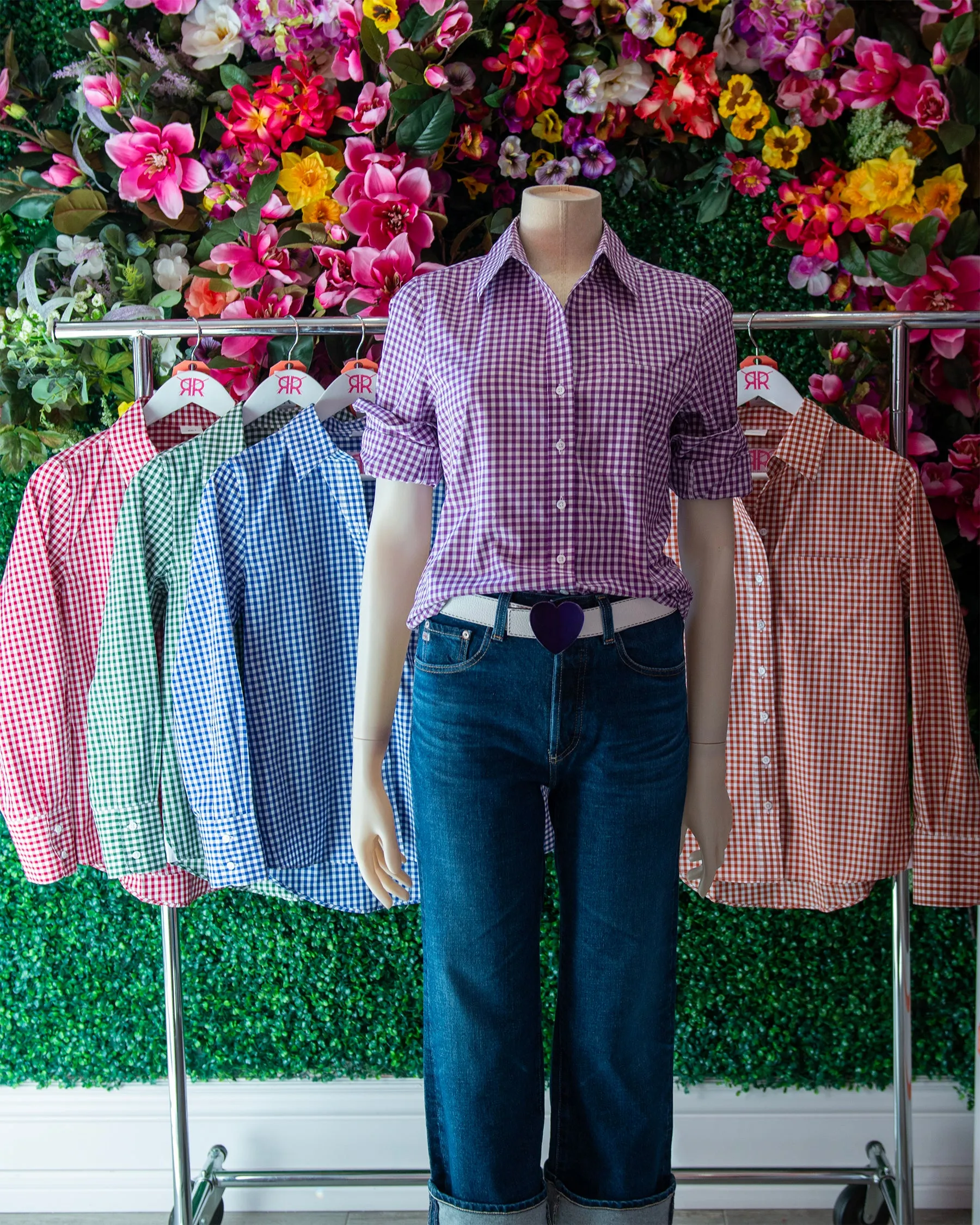 Gingham Tailored Button Down Shirt
