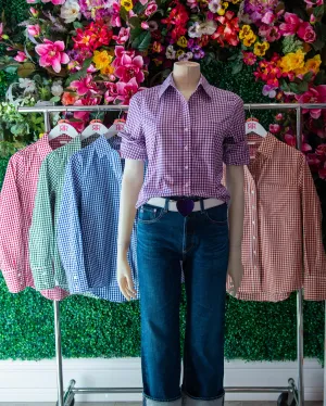 Gingham Tailored Button Down Shirt
