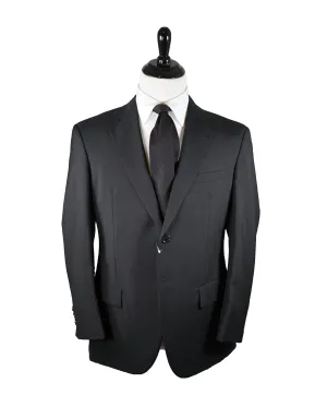 GIORGIO ARMANI-Black Wool/Mohair Suit Tailored for FORBES BILLIONARE "JUAN C ESCOTET”-42R
