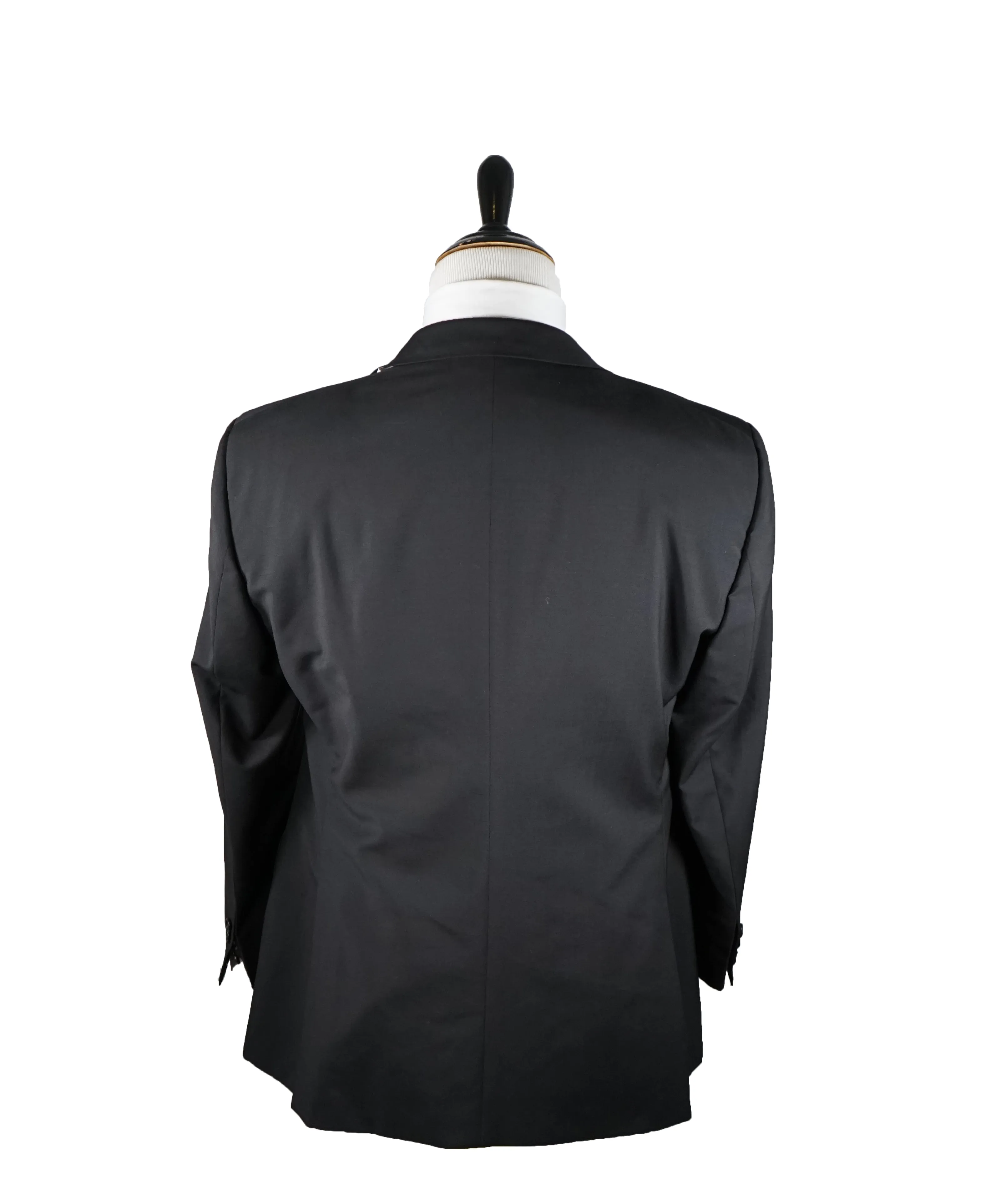 GIORGIO ARMANI-Black Wool/Mohair Suit Tailored for FORBES BILLIONARE "JUAN C ESCOTET”-42R