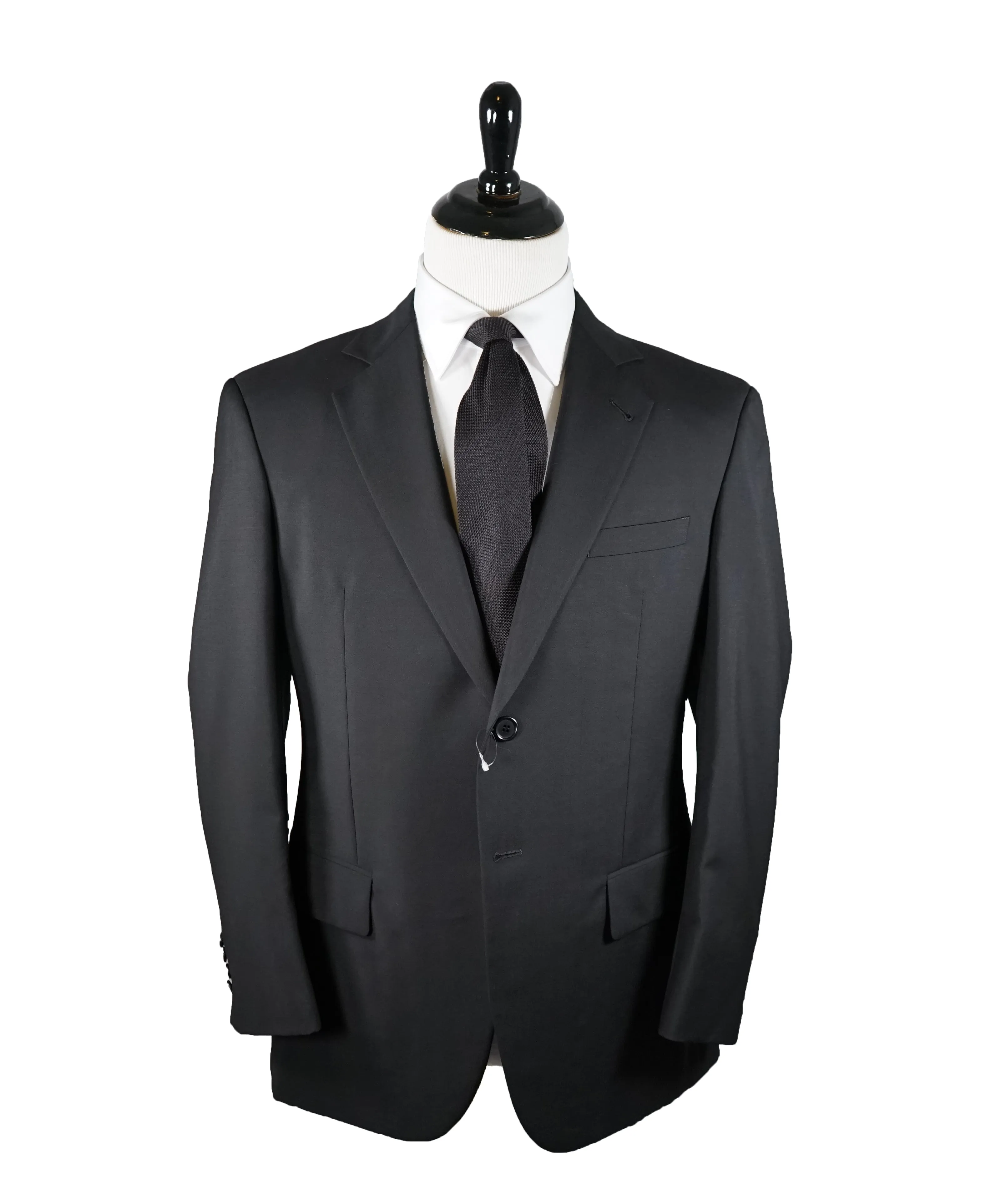 GIORGIO ARMANI-Black Wool/Mohair Suit Tailored for FORBES BILLIONARE "JUAN C ESCOTET”-42R