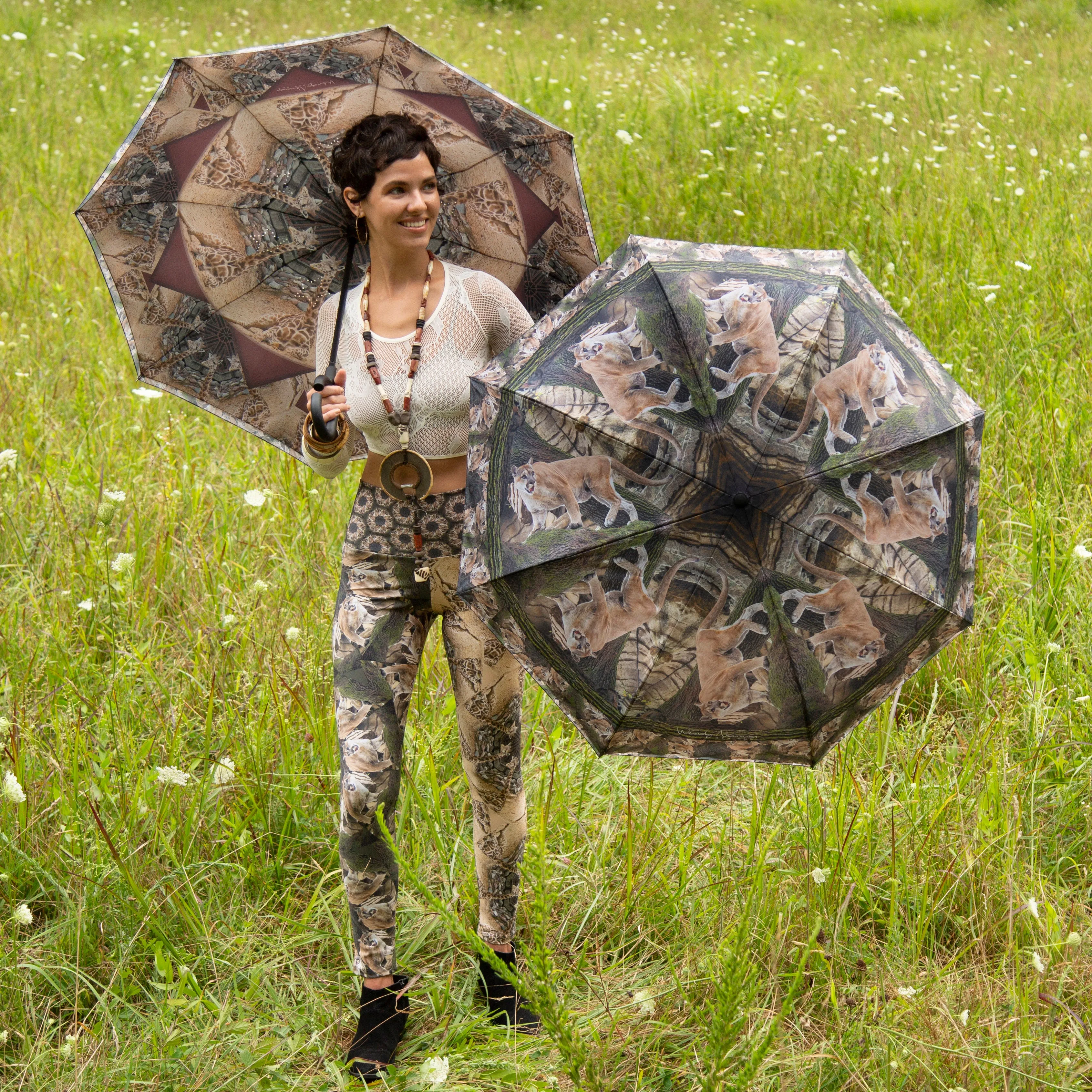 Giraffe/Cougar - Zoo Yoga Leggings