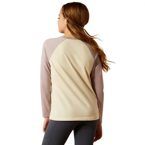 Girl's Ariat Pony Script Baseball Long Sleeve T-Shirt