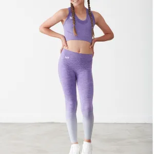 Girls MV Lilac Legging & Crop Top Sports Set
