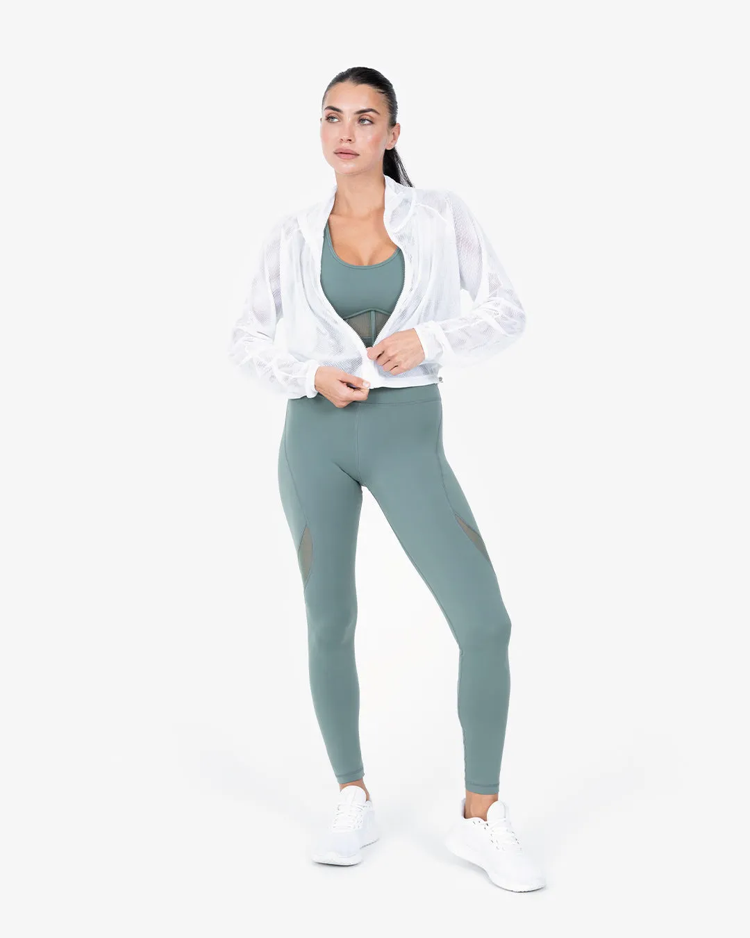 Glide Active Mesh Legging Forest Green FINAL SALE