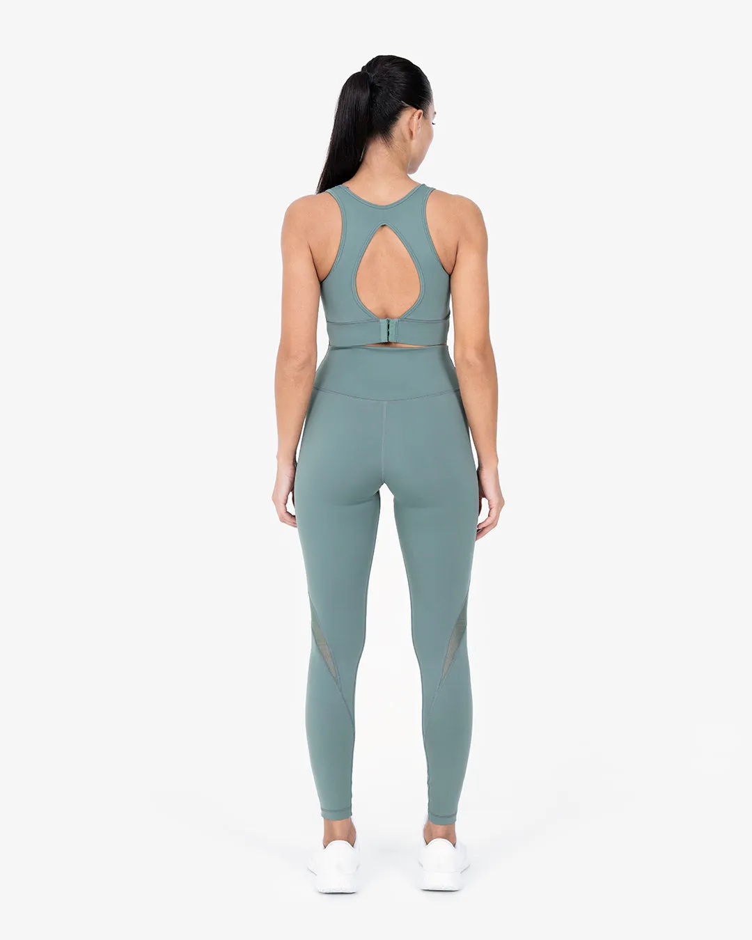 Glide Active Mesh Legging Forest Green FINAL SALE