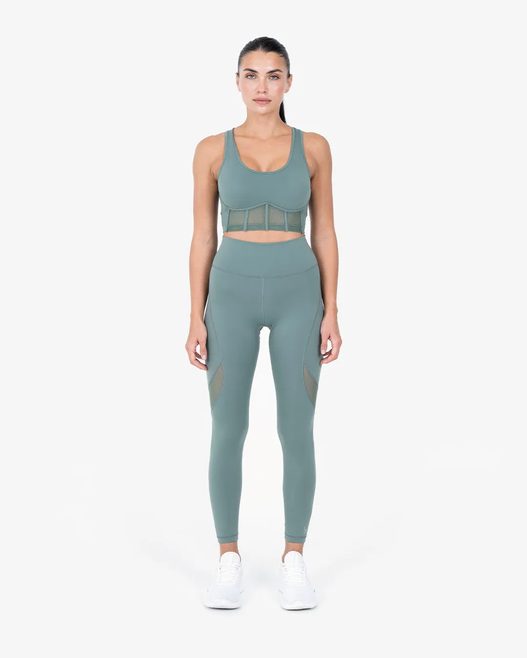 Glide Active Mesh Legging Forest Green FINAL SALE
