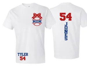 Glitter Baseball Shirt | Baseball Mom Shirt | Short Sleeve Baseball Shirt | Customize Colors