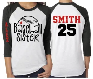 Glitter Baseball Shirt | Baseball Shirts | Baseball Sister | Baseball Spirit wear | Customize Colors | Youth