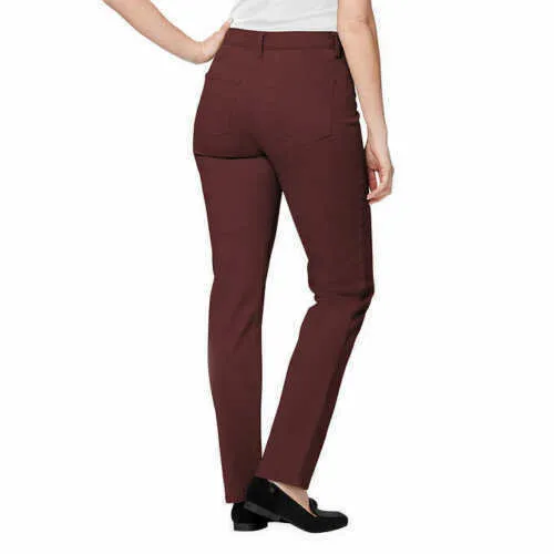 Gloria Vanderbilt Women Original Slimming Tapered Amanda Jeans VELVET WINE