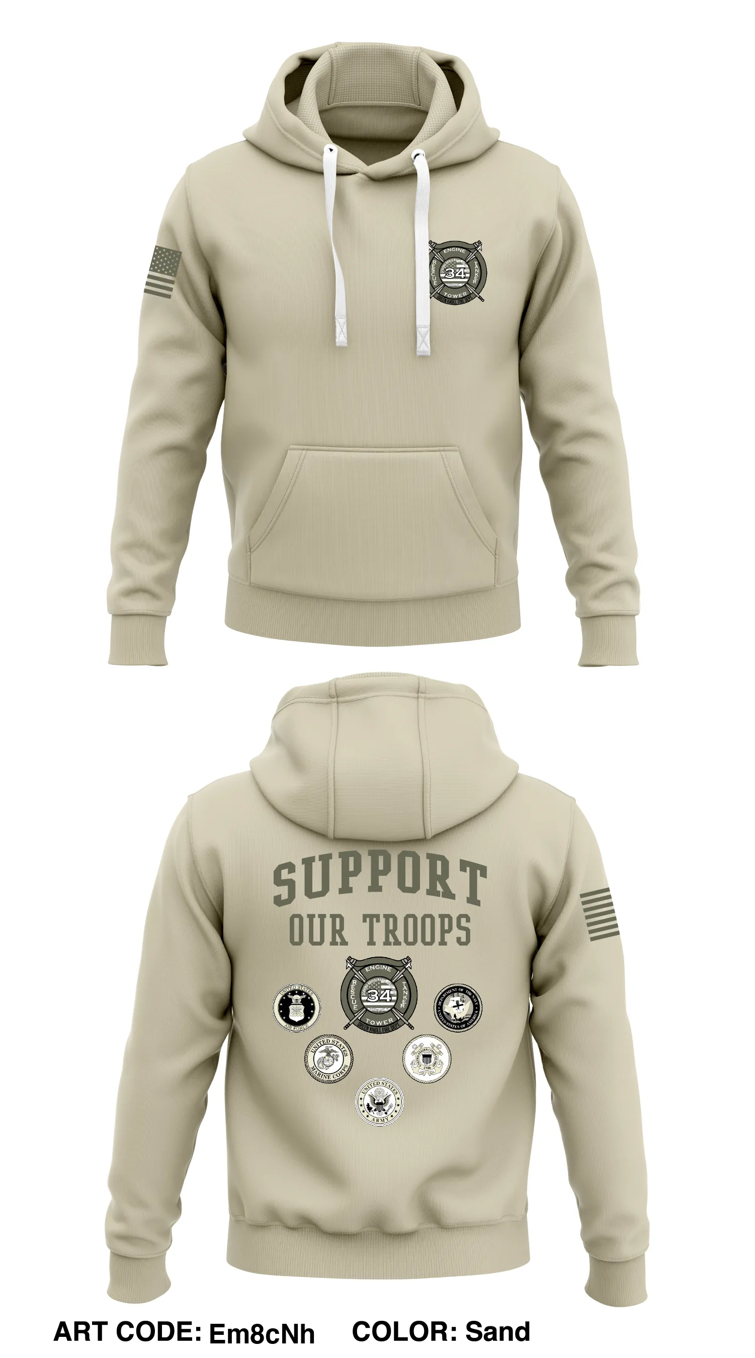 Green Knoll Fire Department Store 1  Core Men's Hooded Performance Sweatshirt - Em8cNh