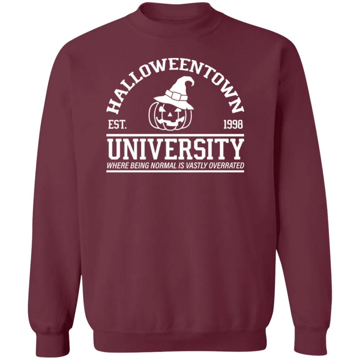 Halloween Town University Crewneck Pullover Sweatshirt