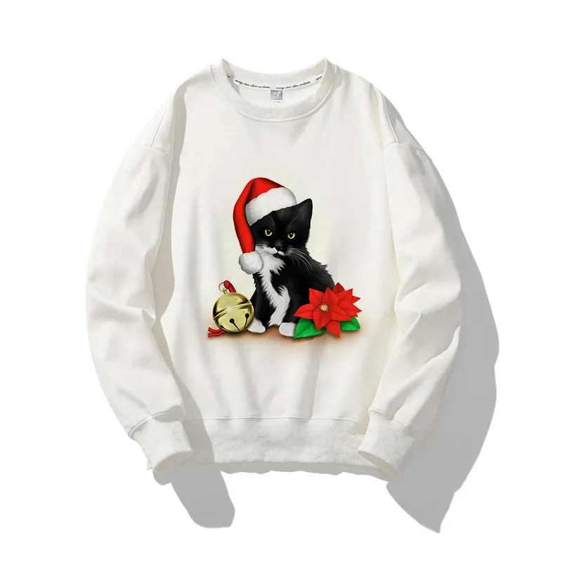 Hello Christmas O-Neck White Sweater T